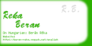 reka beran business card